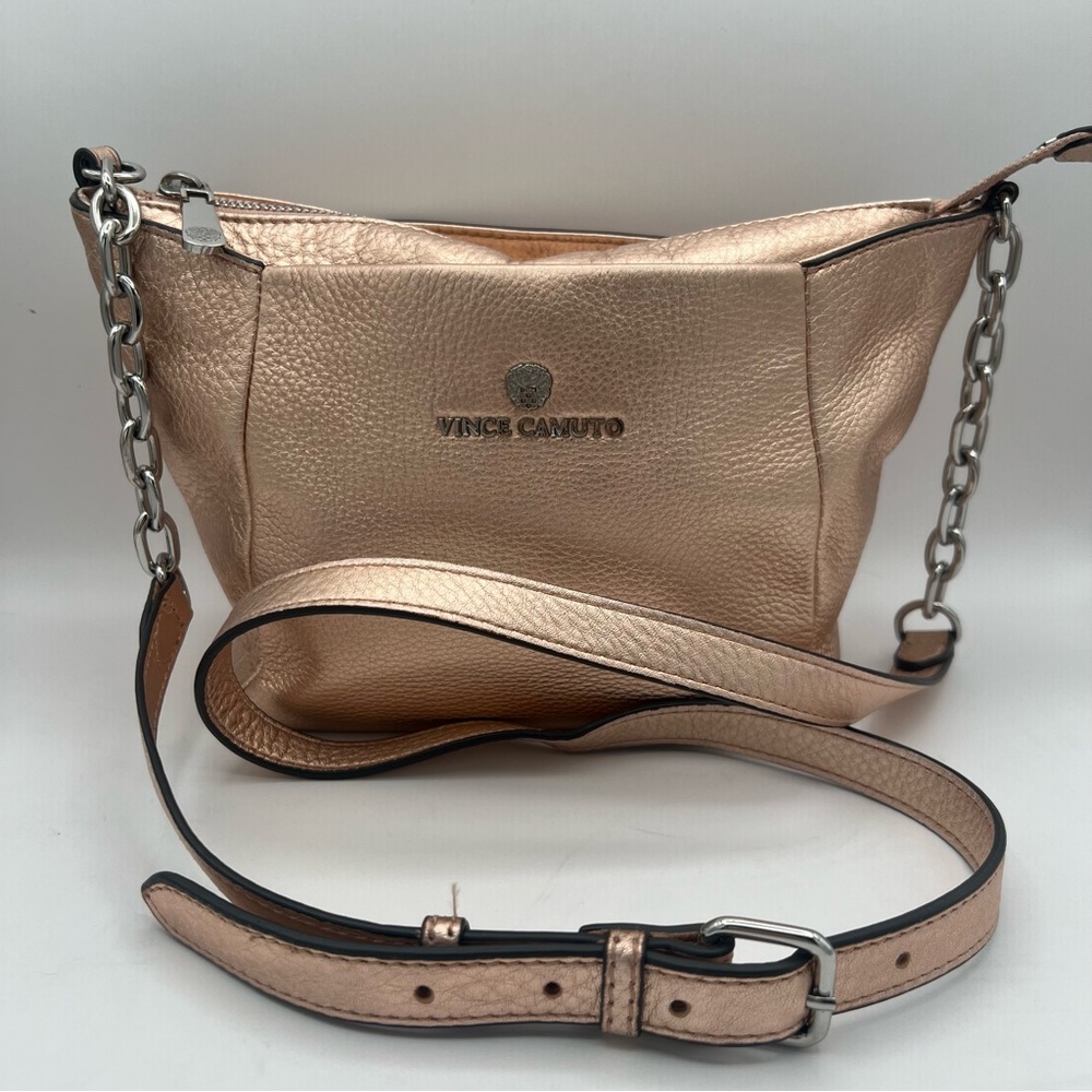 Vince Camuto Rose Gold Crossbody with Luxurious Sheen